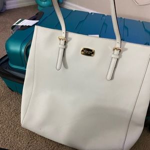 Used michael kors white bag